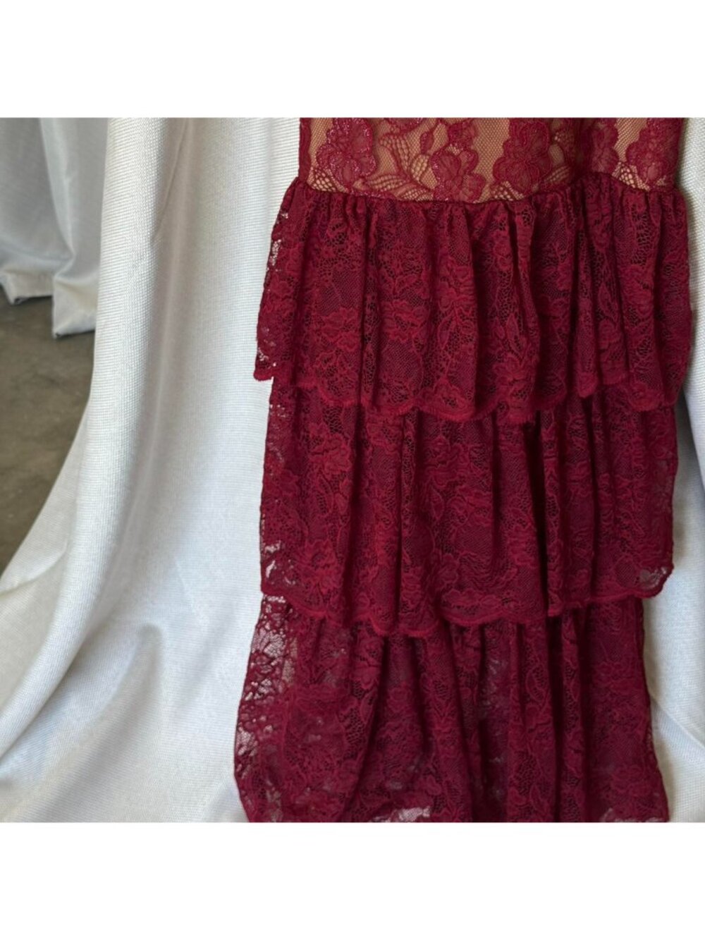 Jluxlabel Red Lace Corset Mermaid Gown Size S - Picture 5 of 8